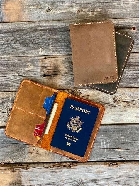 designer passport cover with wallet.